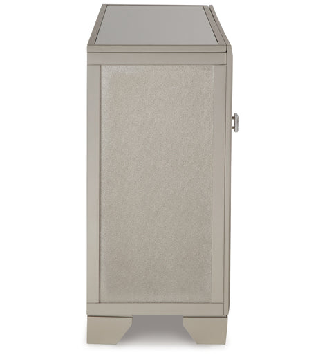 Chaseton Champagne Accent Cabinet from Ashley - Luna Furniture