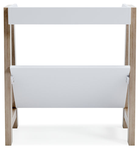 Blariden White/Tan Small Bookcase from Ashley - Luna Furniture