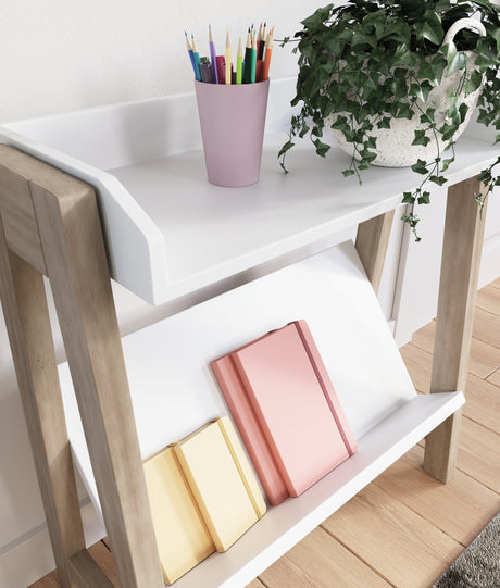 Blariden White/Tan Small Bookcase from Ashley - Luna Furniture