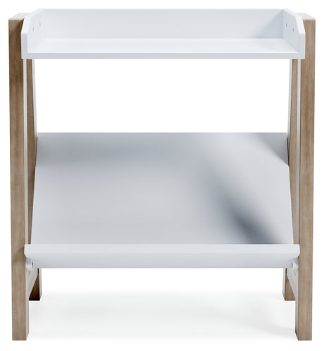 Blariden White/Tan Small Bookcase from Ashley - Luna Furniture