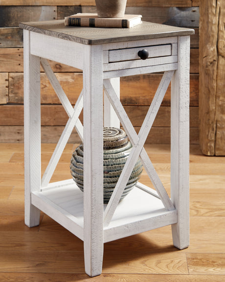 Adalane White/Gray Accent Table from Ashley - Luna Furniture