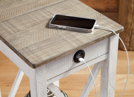 Adalane White/Gray Accent Table from Ashley - Luna Furniture