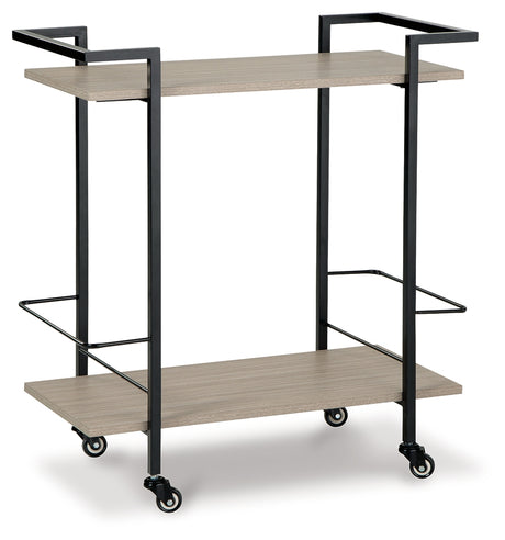 Waylowe Brown/Black Bar Cart from Ashley - Luna Furniture