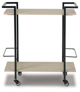 Waylowe Brown/Black Bar Cart from Ashley - Luna Furniture