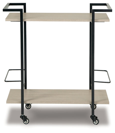 Waylowe Brown/Black Bar Cart from Ashley - Luna Furniture