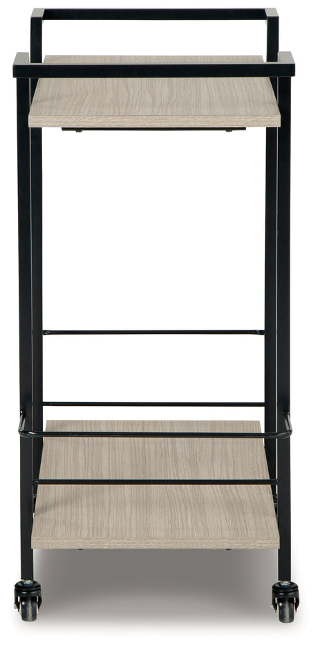 Waylowe Brown/Black Bar Cart from Ashley - Luna Furniture