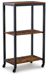 Bevinfield Brown/Black Bar Cart from Ashley Furniture - Luna Furniture