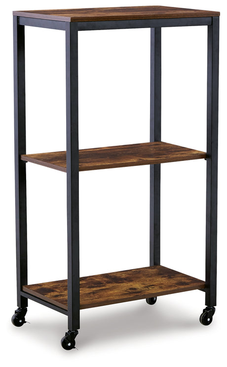 Bevinfield Brown/Black Bar Cart from Ashley - Luna Furniture