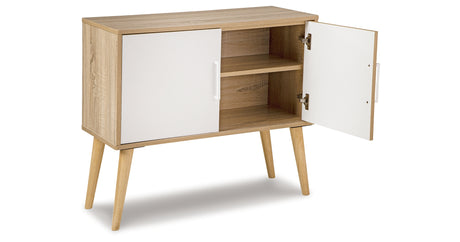 Orinfield Natural/White Accent Cabinet from Ashley Furniture - Luna Furniture