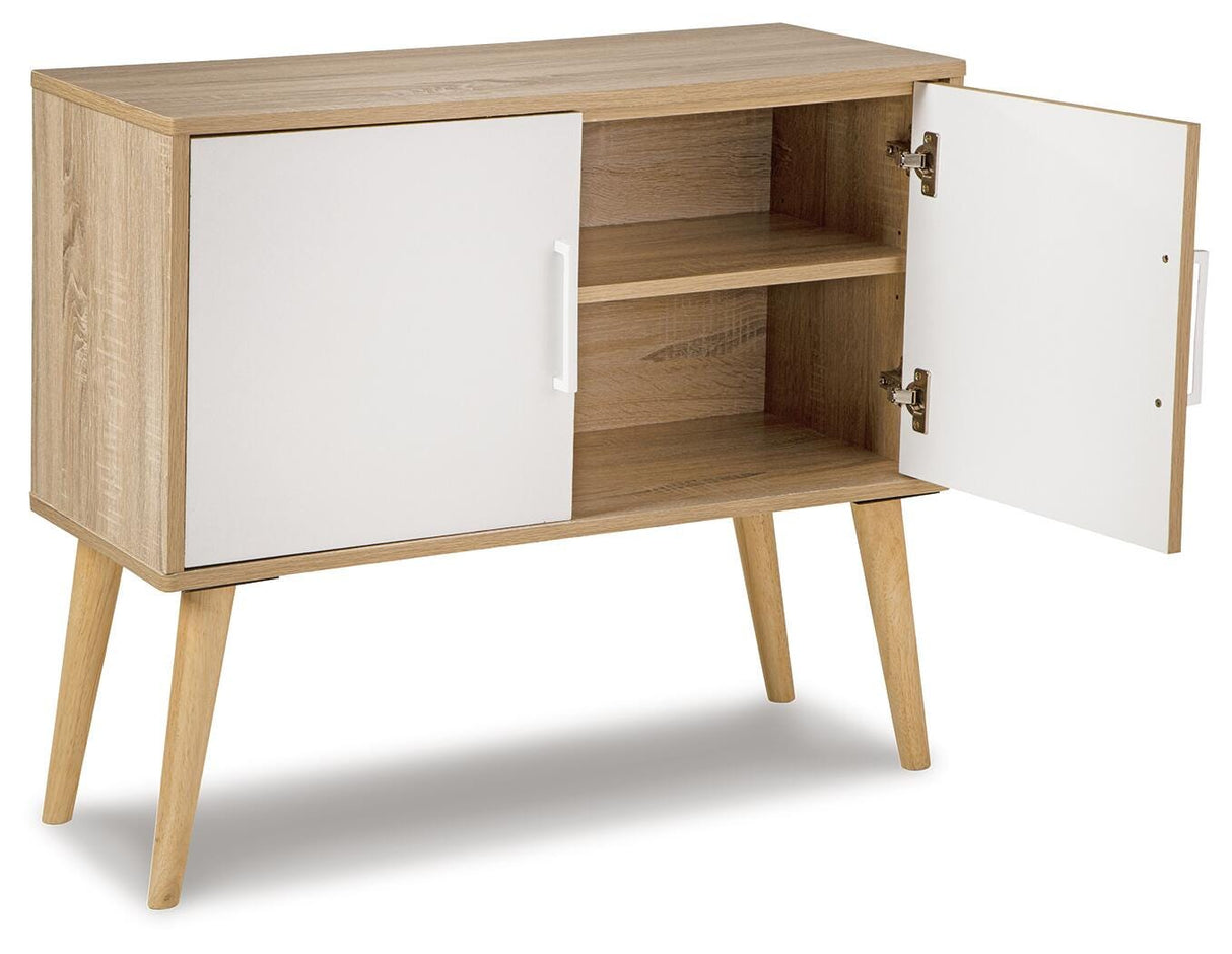 Orinfield Natural/White Accent Cabinet from Ashley Furniture - Luna Furniture