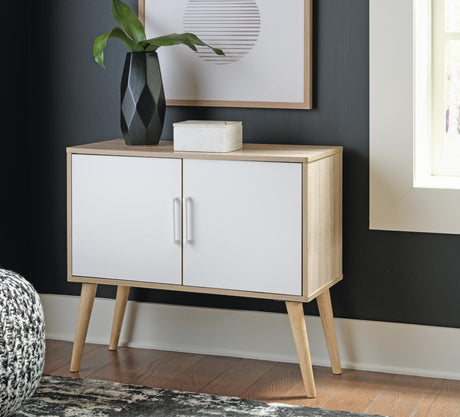 Orinfield Natural/White Accent Cabinet from Ashley Furniture - Luna Furniture