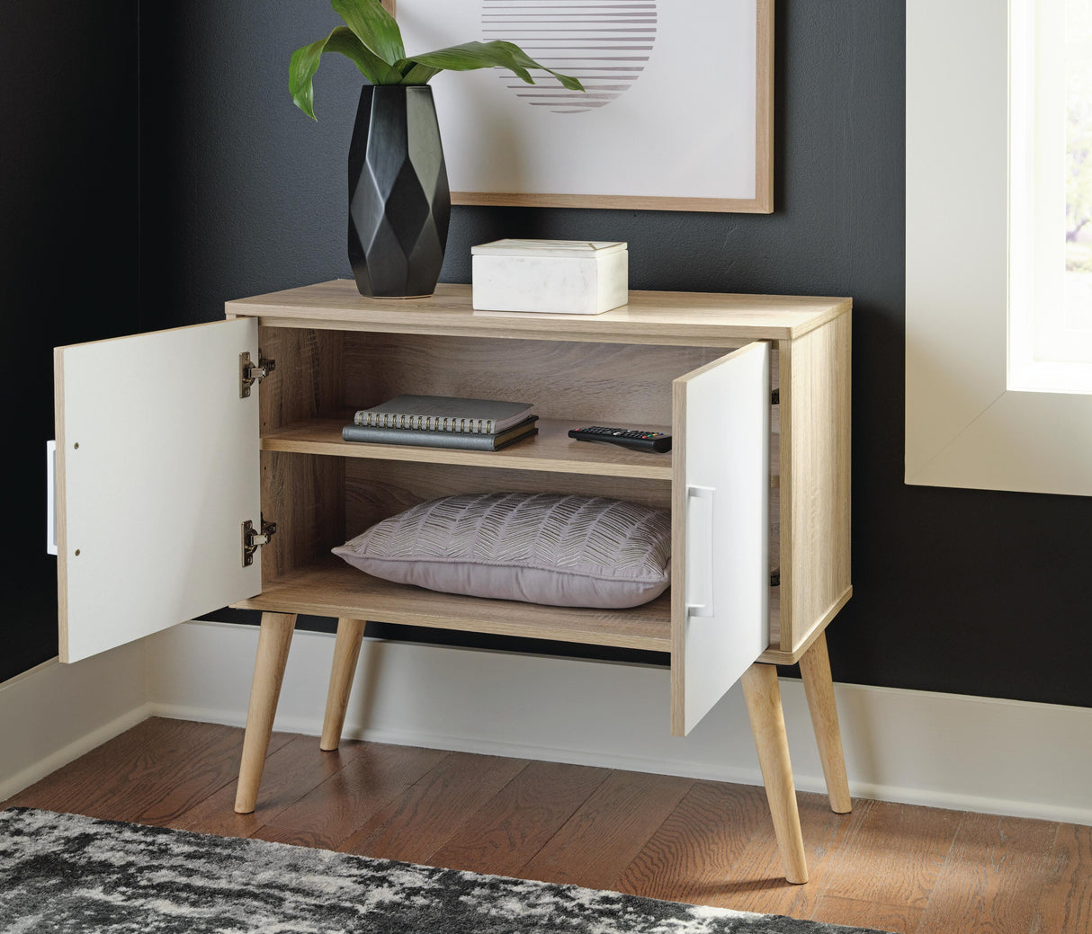 Orinfield Natural/White Accent Cabinet from Ashley Furniture - Luna Furniture