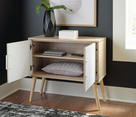 Orinfield Natural/White Accent Cabinet from Ashley Furniture - Luna Furniture