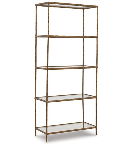 Ryandale Antique Brass Finish Bookcase from Ashley Furniture - Luna Furniture