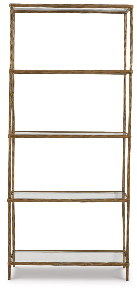 Ryandale Antique Brass Finish Bookcase from Ashley Furniture - Luna Furniture