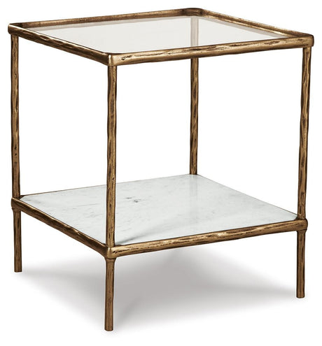Ryandale Antique Brass Finish Accent Table from Ashley Furniture - Luna Furniture
