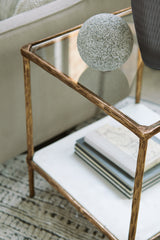 Ryandale Antique Brass Finish Accent Table from Ashley - Luna Furniture