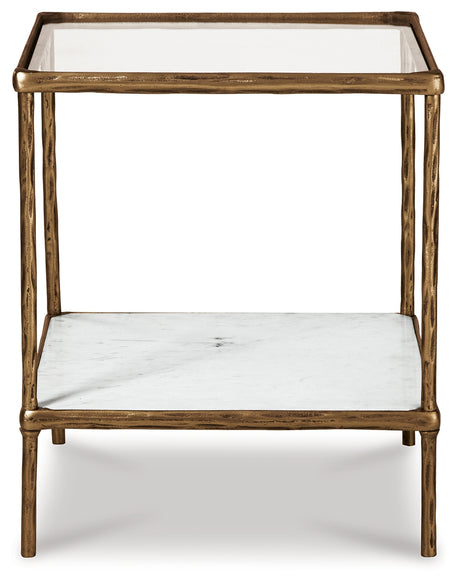 Ryandale Antique Brass Finish Accent Table from Ashley - Luna Furniture