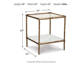 Ryandale Antique Brass Finish Accent Table from Ashley Furniture - Luna Furniture