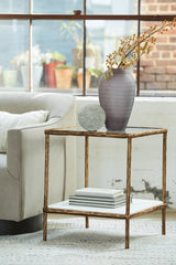 Ryandale Antique Brass Finish Accent Table from Ashley - Luna Furniture