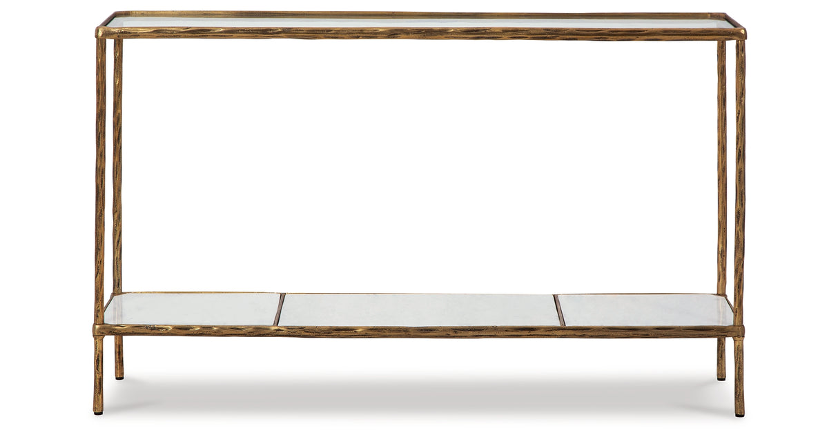 Ryandale Antique Brass Finish Console Sofa Table from Ashley - Luna Furniture