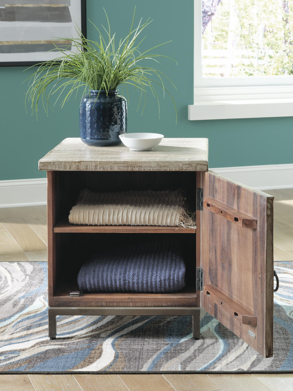 Laddford Whitewash Accent Cabinet from Ashley Furniture - Luna Furniture
