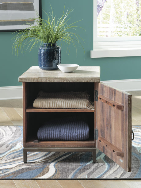 Laddford Whitewash Accent Cabinet from Ashley Furniture - Luna Furniture