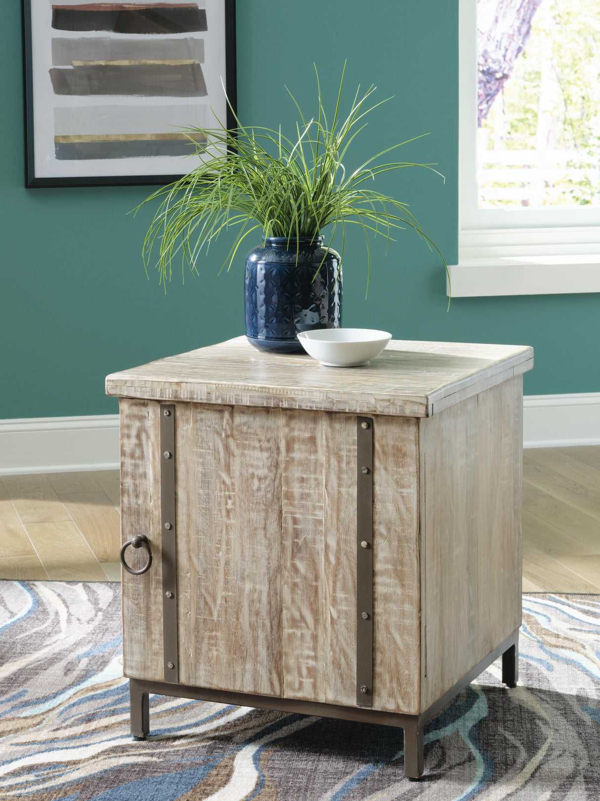Laddford Whitewash Accent Cabinet from Ashley Furniture - Luna Furniture