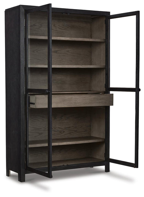 Lenston Black/Gray Accent Cabinet from Ashley Furniture - Luna Furniture