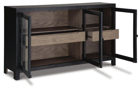 Lenston Black/Gray Accent Cabinet from Ashley Furniture - Luna Furniture