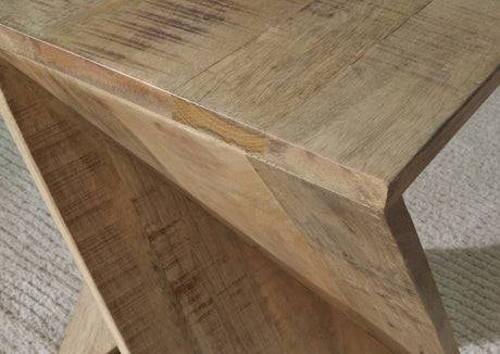 Zalemont Distressed Brown Accent Table from Ashley - Luna Furniture