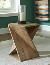 Zalemont Distressed Brown Accent Table from Ashley - Luna Furniture