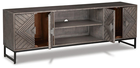 Treybrook Distressed Gray Accent Cabinet from Ashley Furniture - Luna Furniture