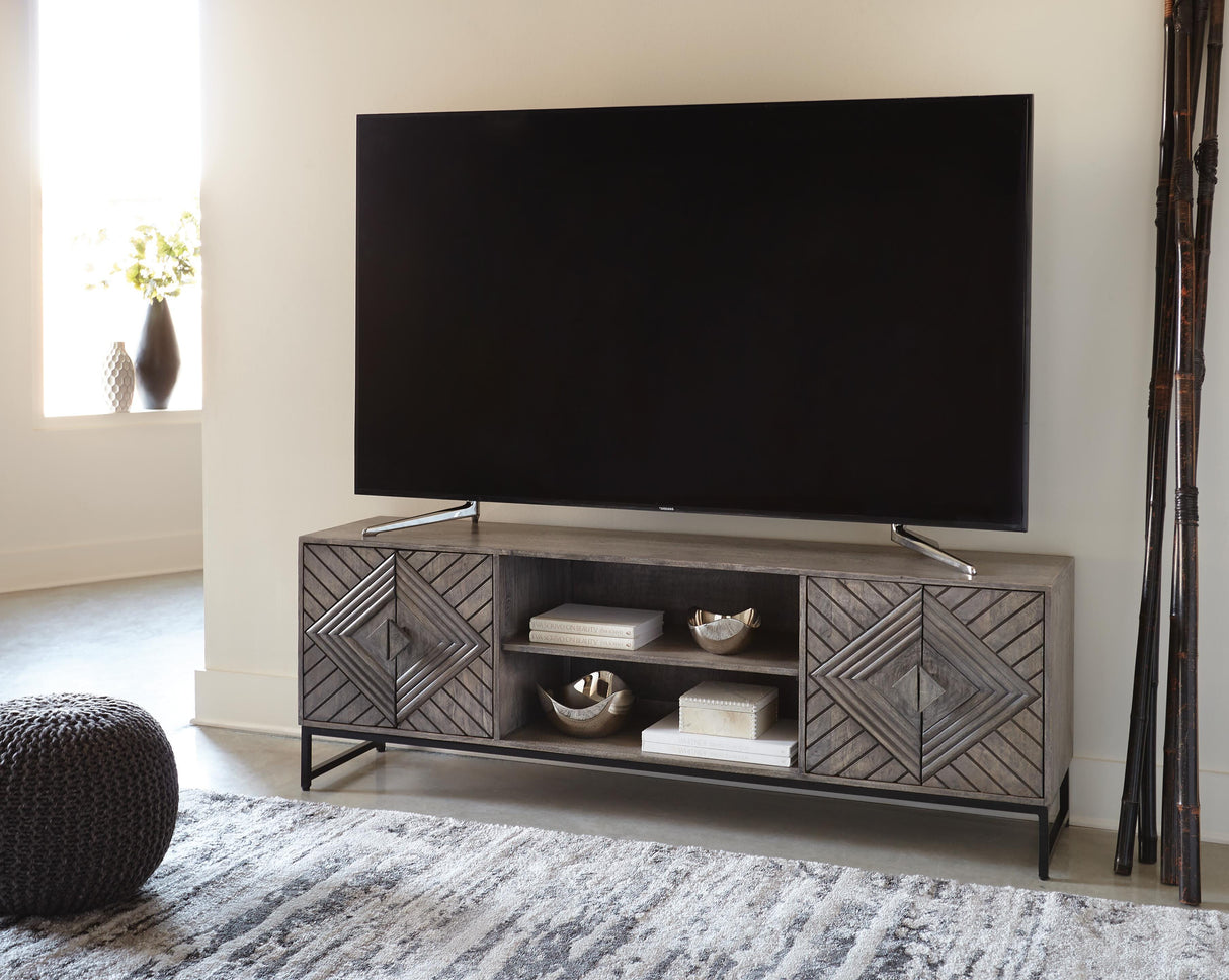 Treybrook Distressed Gray Accent Cabinet from Ashley Furniture - Luna Furniture