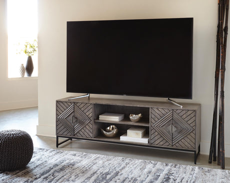 Treybrook Distressed Gray Accent Cabinet from Ashley Furniture - Luna Furniture