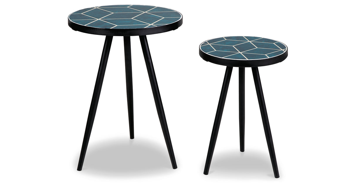 Clairbelle Teal Accent Table from Ashley - Luna Furniture