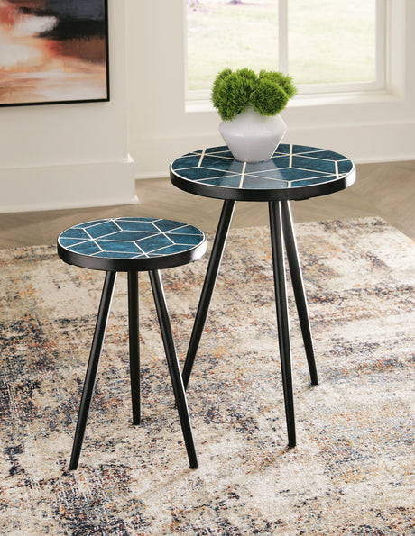 Clairbelle Teal Accent Table from Ashley Furniture - Luna Furniture