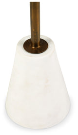 Caramont Black/White/Gold Finish Accent Table from Ashley - Luna Furniture