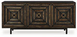 Fair Ridge Distressed Black Accent Cabinet from Ashley Furniture - Luna Furniture