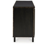 Fair Ridge Distressed Black Accent Cabinet from Ashley Furniture - Luna Furniture