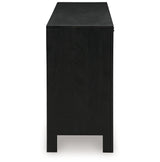 Cliffiings Black/Natural Accent Cabinet from Ashley Furniture - Luna Furniture