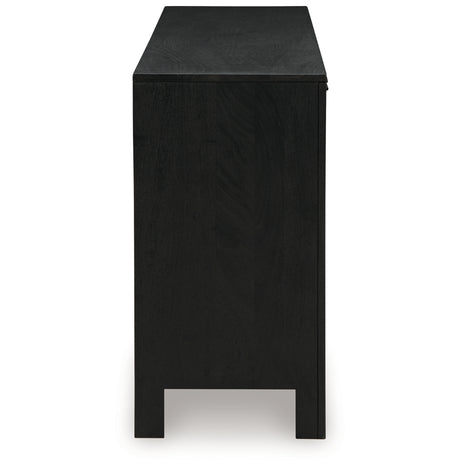 Cliffiings Black/Natural Accent Cabinet from Ashley Furniture - Luna Furniture