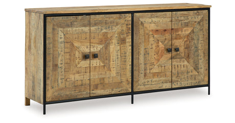 Camney Brown/Black Accent Cabinet from Ashley Furniture - Luna Furniture