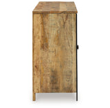 Camney Brown/Black Accent Cabinet from Ashley Furniture - Luna Furniture