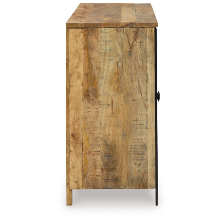 Camney Brown/Black Accent Cabinet from Ashley Furniture - Luna Furniture