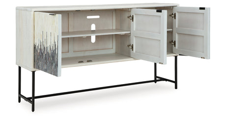 Freyton White/Gray Accent Cabinet from Ashley Furniture - Luna Furniture