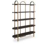 Brentmour Brown/Gold Finish Bookcase from Ashley Furniture - Luna Furniture