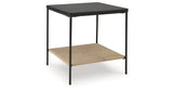 Minrich Black/Natural Accent Table from Ashley - Luna Furniture