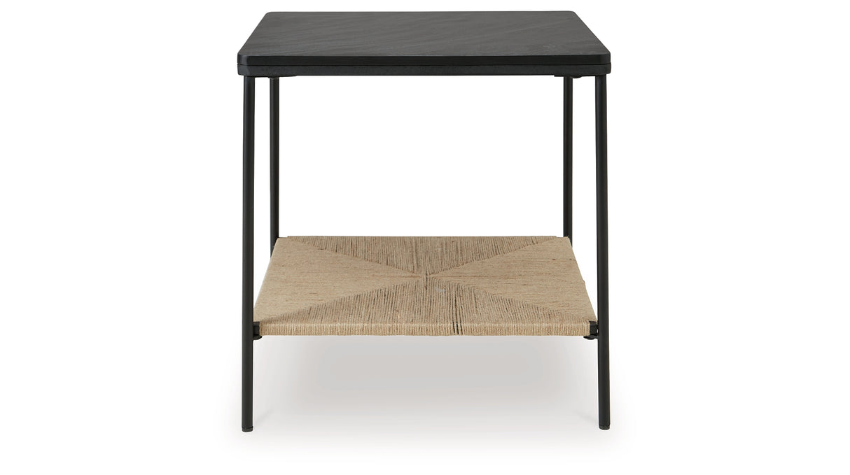 Minrich Black/Natural Accent Table from Ashley - Luna Furniture