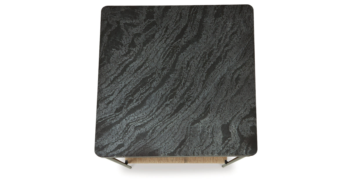 Minrich Black/Natural Accent Table from Ashley - Luna Furniture